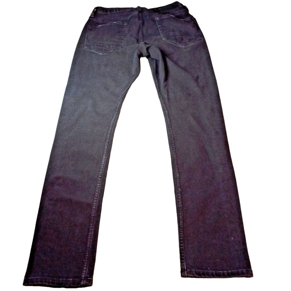 AllSaints Rex Slim Straight Black Jeans Mens Size W28 Distressed